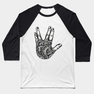 Mandala Spock Baseball T-Shirt